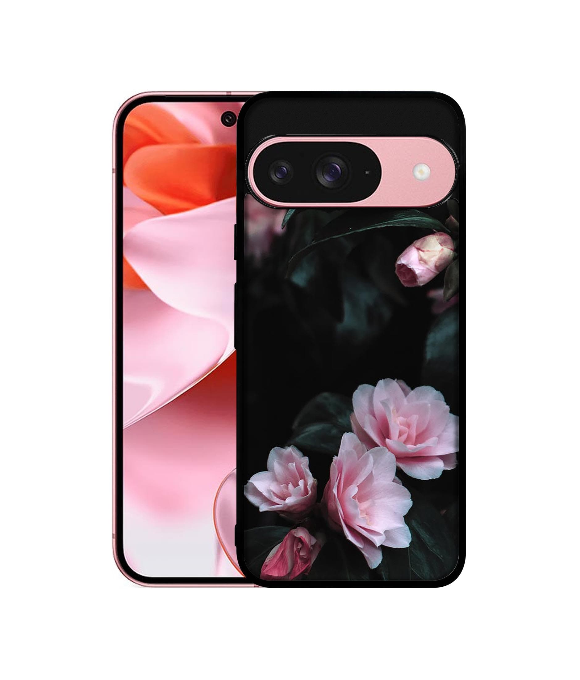 Amazon Brand-Solimo Dark Flowers Photography Premium 2D Printed Metal Back Case Cover for Google Pixel 9 5G / Pixel 9 Pro 5G