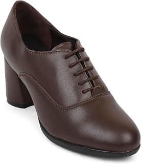 ELLE Women's Classic Block Heel Pumps with lace-up