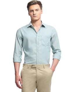 Arrow Men's Dobby Slim fit autopress FLX Shirt