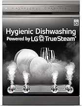 LG 14 Place Settings Inverter Direct Drive, Wi-Fi Free Standing Dishwasher (DFB424FP, Silver, Silent Operation, Tough Stain Removal, Adjustable racks & TrueSteam)