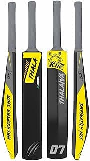 Jaspo Thala Cricket Bat Hard Plastic Tennis Cricket Full Size Bat (34 X 4.5 Inches) for All Age Groups (Thala)