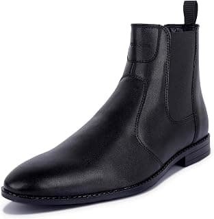 LOUIS STITCH Men's Chelsea Boots | Handcrafted | High Ankle Boot| Comfortable Formal Office & Casual Wear Shoes | Dual Tone Patina Finish LSRGCL