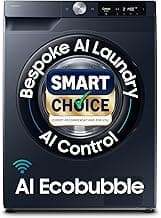 Samsung Smart Choice 9 kg, 5 Star, AI Control, AI Ecobubble, Super Speed, Wi-Fi, Hygiene Steam with Inbuilt Heater, Digital Inverter, Fully-Automatic Front Load Washing Machine (WW90DG6U24ASTL, NAVY)