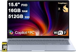 Samsung Galaxy Book4 Edge Laptop 15.6" FHD Anti-Glare Qualcomm 8-core Snapdragon X (Up to 45 Tops) 16GB RAM 512GB SSD for Creator Designer Business Professional Win11 ICP Hub w/Copilot+ AI