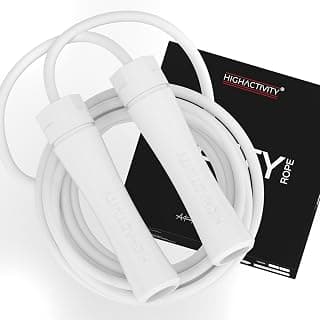 Professional Heavy Skipping Rope for Man Women & Children Adjustable Weighted Skipping Rope for Exercise, Tangle Free, 10 Feet, Snow White
