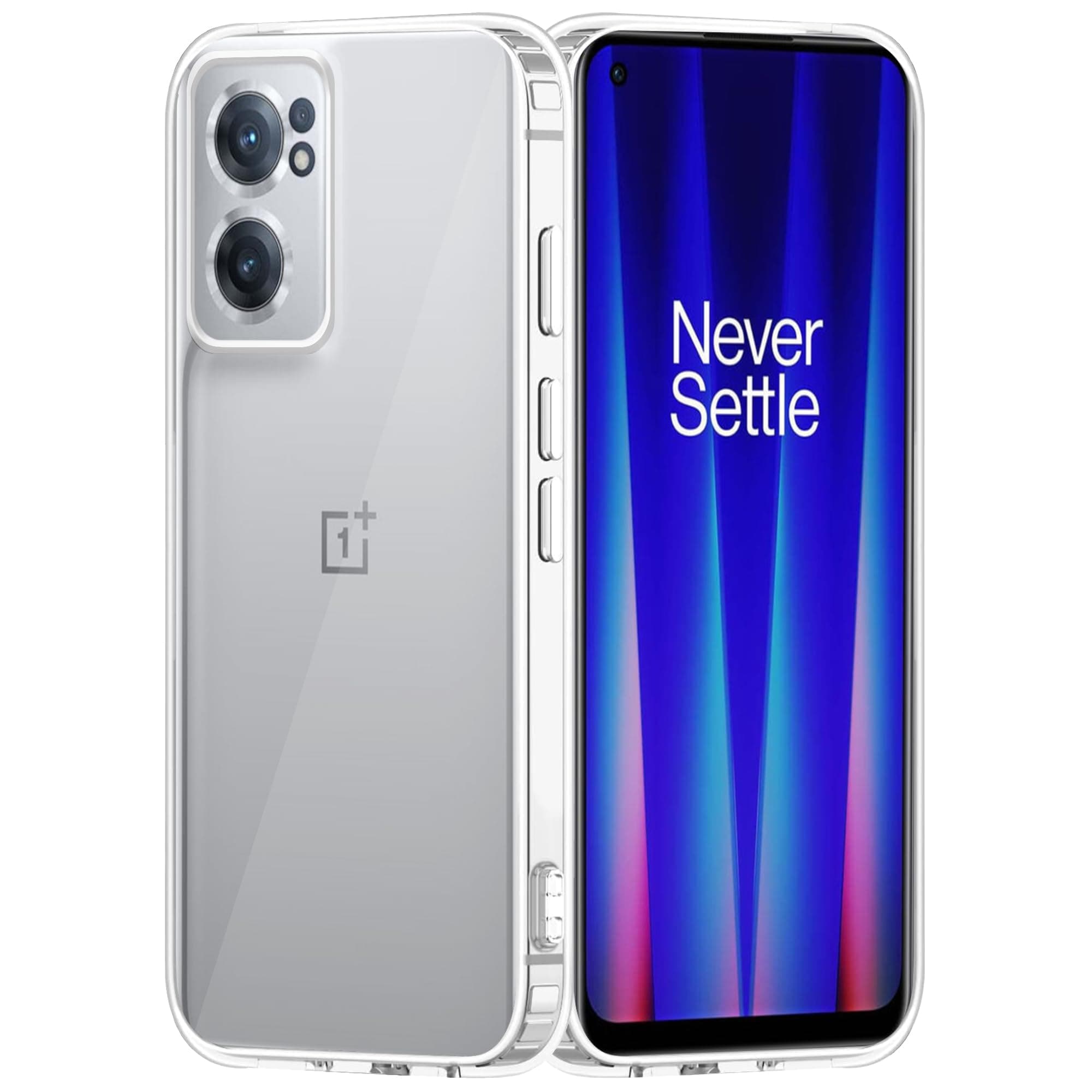 amazon basics Compatible with OnePlus Nord CE2 5G Case Cover Transparent Non-Slip Hard PC Shockproof Bumper Protective Back Cover - Clear