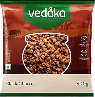 Amazon Brand - Vedaka Popular Unpolished Black Chana, 500 g
