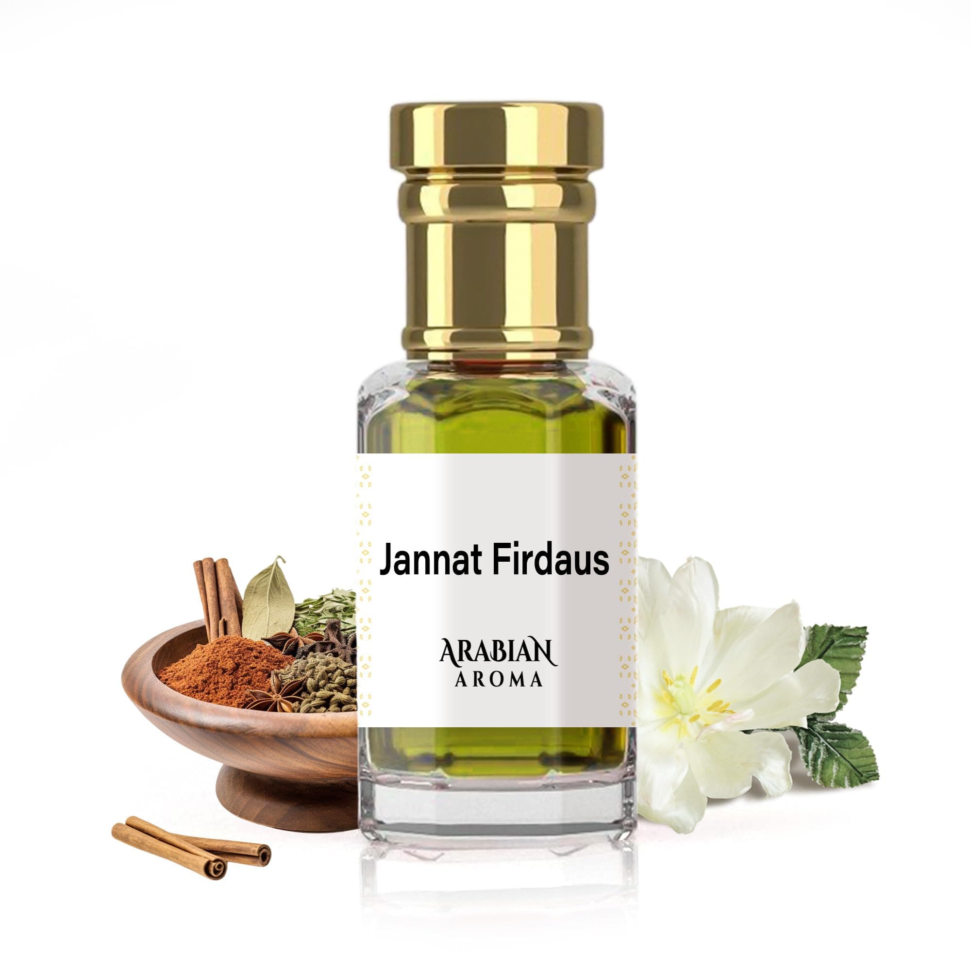 Arabian Aroma Jannat Firdaus Attar | Floral Spicy Attar Perfume for Men & Women | Long-Lasting Oil-Based Fragrance with Amber & Musk | 100% Perfume |