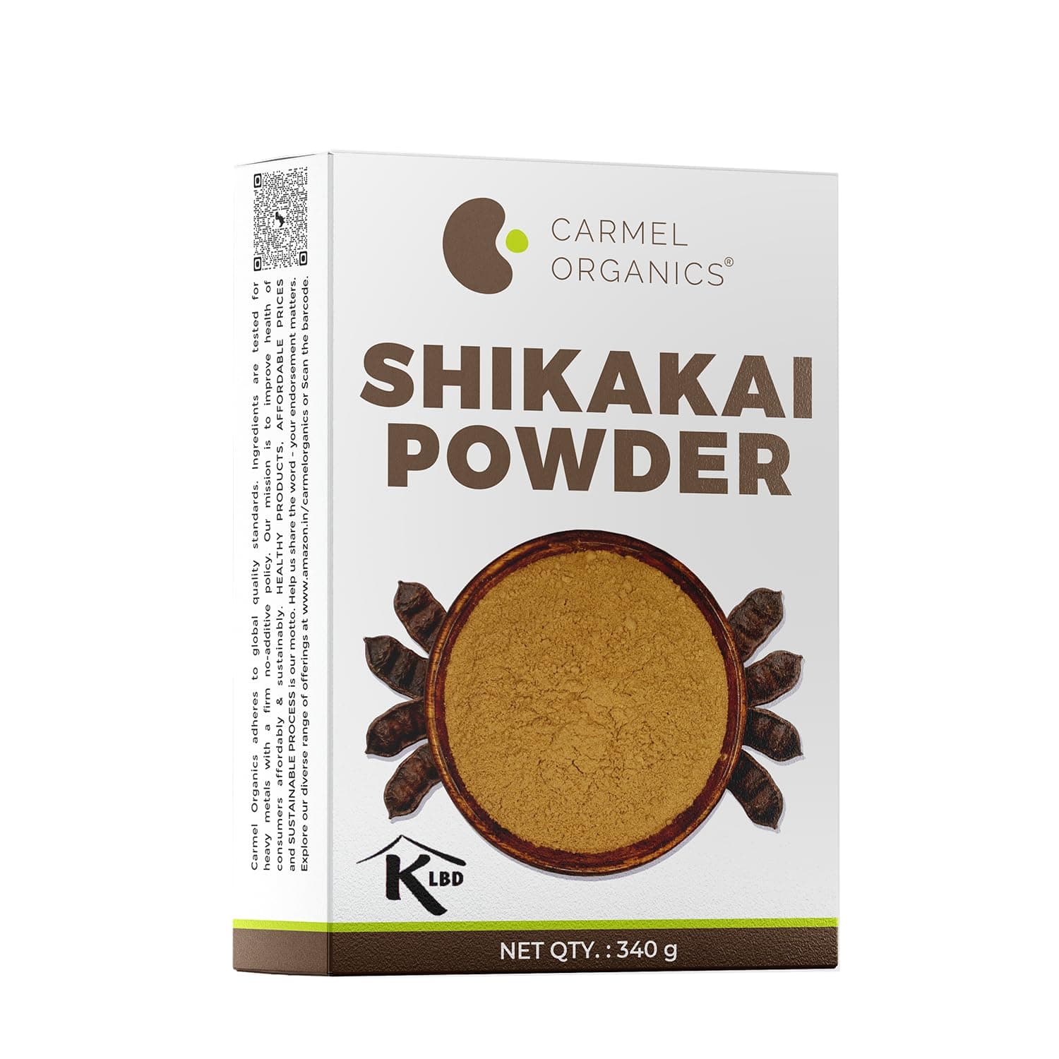 CARMEL ORGANICS Shikakai Powder 340 Gram | Natural Hair Cleanser & Conditioner, Promotes Healthy Scalp and Hair Care, Natural, No Added Preservatives