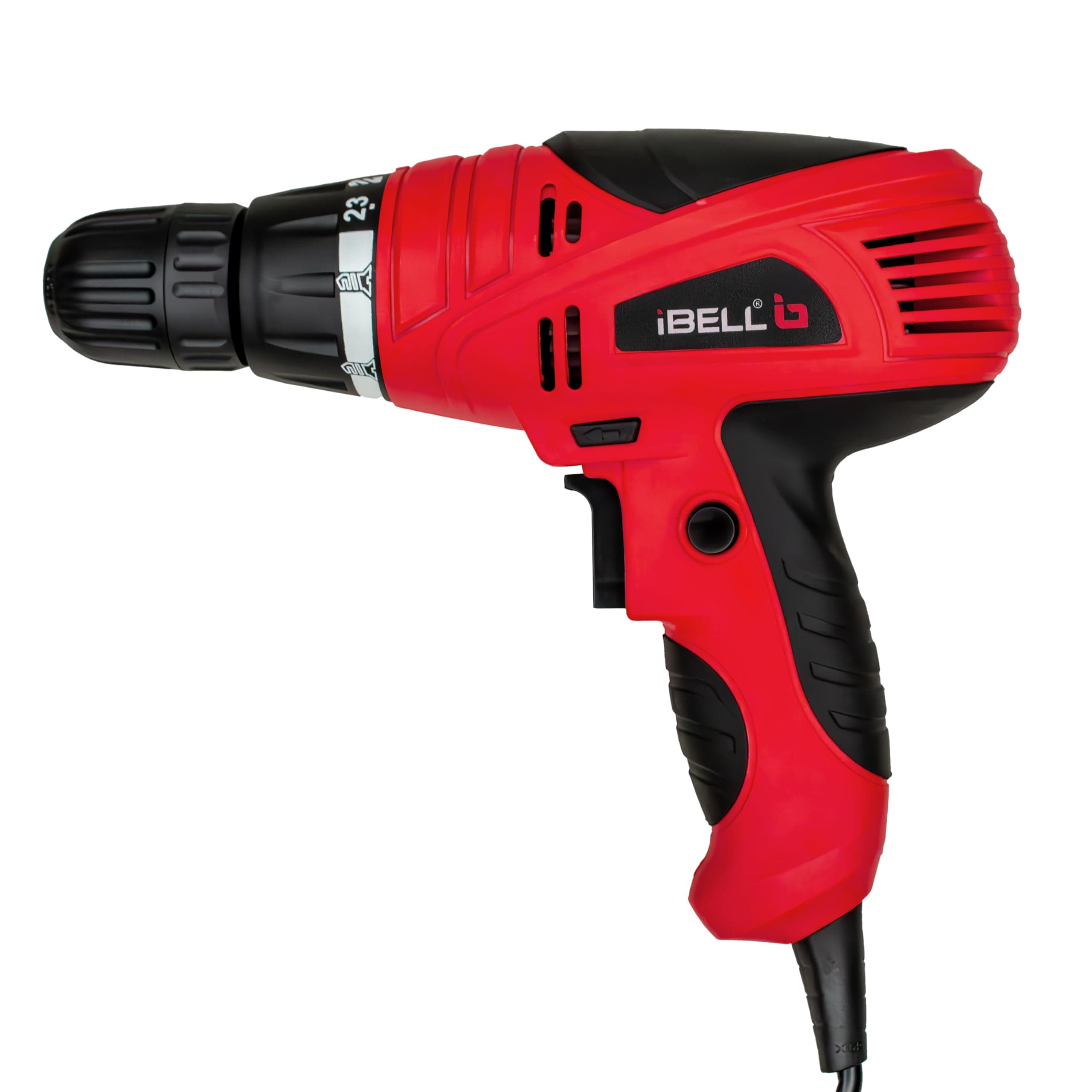 IBELL Electric Screwdriver SD12-75, 280W, Copper Armature, 750RPM, Chuck 10mm, 23 Torque Settings with 1 Drill Mode (Red) - 6 Months Warranty