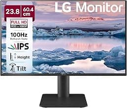 LG 24MS550 60.4 cm (23.8 Inch) FHD (1920x1080) IPS PC Monitor with 100Hz, 5ms (GtG), Flicker Safe & Reader Mode, 2xSpeakers, 2xHDMI, Tilt/Height Adjustable, 3-Side Virtually Borderless Design (Black)