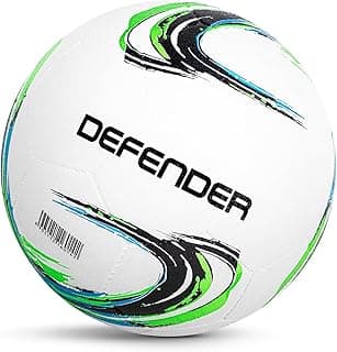 Vector X Defender Rubber Moulded Soccer Futsal Ball – Durable Training Match Ball for Practice | Ideal for Turf, Hard Ground & Grassy Field | Nylon Wounded Butyl Bladder, Football - Size 5