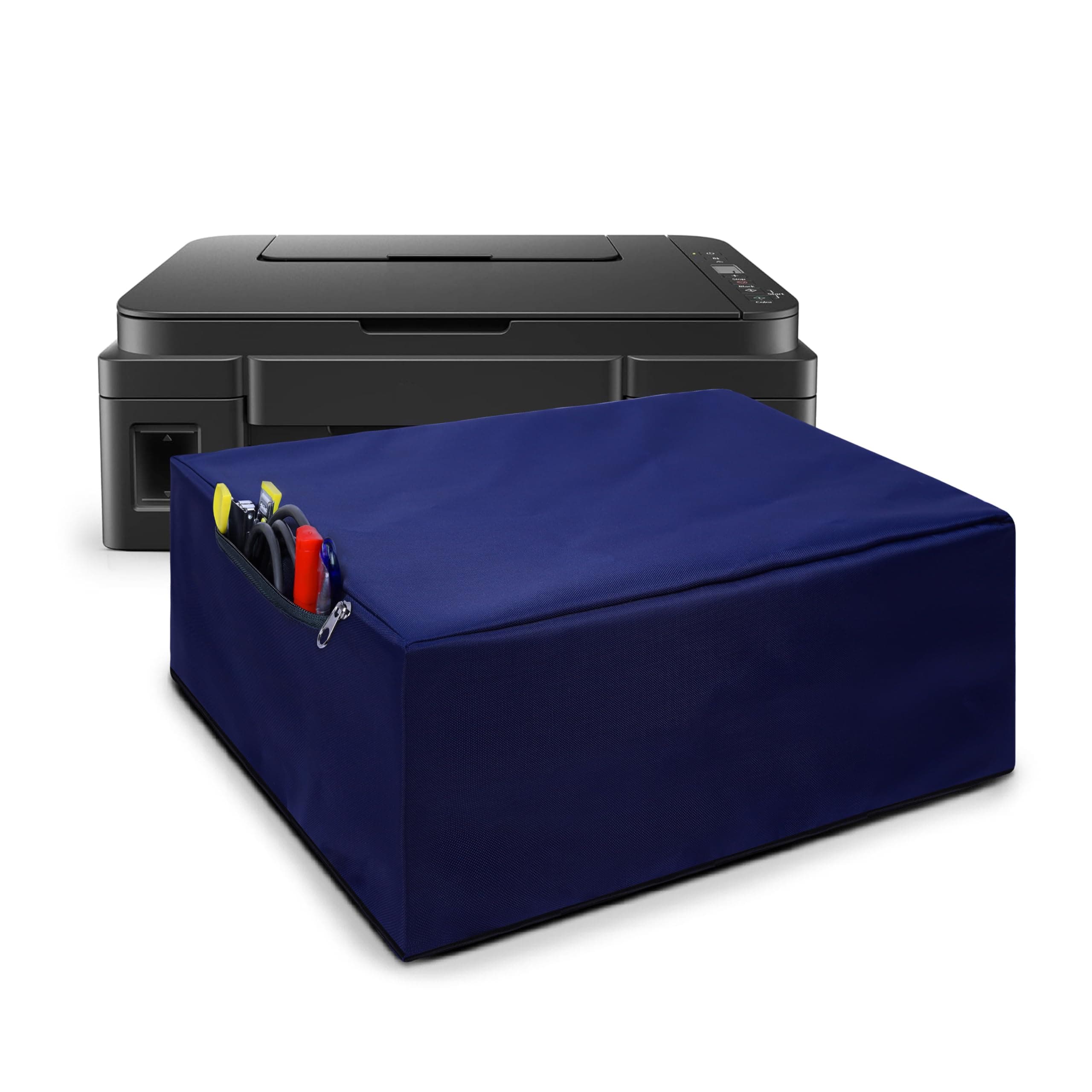 Alifiya Dust Proof Washable Printer Cover for Canon Pixma G2010 / G670 / G570 / G3060 All-in-One Ink Tank Colour Printer- Blue