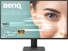 BenQ GW2791 27” 1920x1080 FHD 100Hz IPS Eye-Care 99% sRGB Monitor| HDMI| DisplayPort| Ultra Slim Bezel| TUV-Certified| Flicker-Free| Low Blue Light Plus (Black)