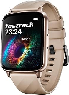 Fastrack Fastrack Volt S1 Smart Watch for Man and Women Latest with 1.83" Display, Silicone Strap, BT Calling, 100+ Sports Modes, Heart Rate, SpO2, IP68, Ideal Smartwatch for Boys and Girls (Beige)