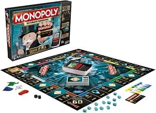 Monopoly Ultimate Banking Edition Board Game, Includes Electronic Banking Unit, Fun Christmas Board Game for Families and Kids, Strategy Game for Kids Ages 8+, Best Birthday Gift