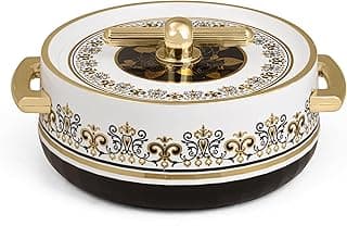 SELVEL Elegance Casserole | Advanced PU Insulation | Elegant Design Hot Pot | Hot Case Keeps Food Hot & Fresh for Hours | Serve Chapati, roti, Biryani and More (Royal Coral Black, 1700)