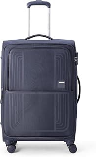 American Tourister Bernplus Large with TSA Lock & 8 Wheels Soft Polyester Trolley Bag/Suitcase for Travel/Travel Bag with Double Spinner Wheels for Smooth Travelling
