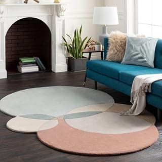 Cut Pile Irregular Shape Woolen Carpet for Living Room,Bedroom and Hall Size 4 x 6 feet (121.92x182.88 cm) Color Grey