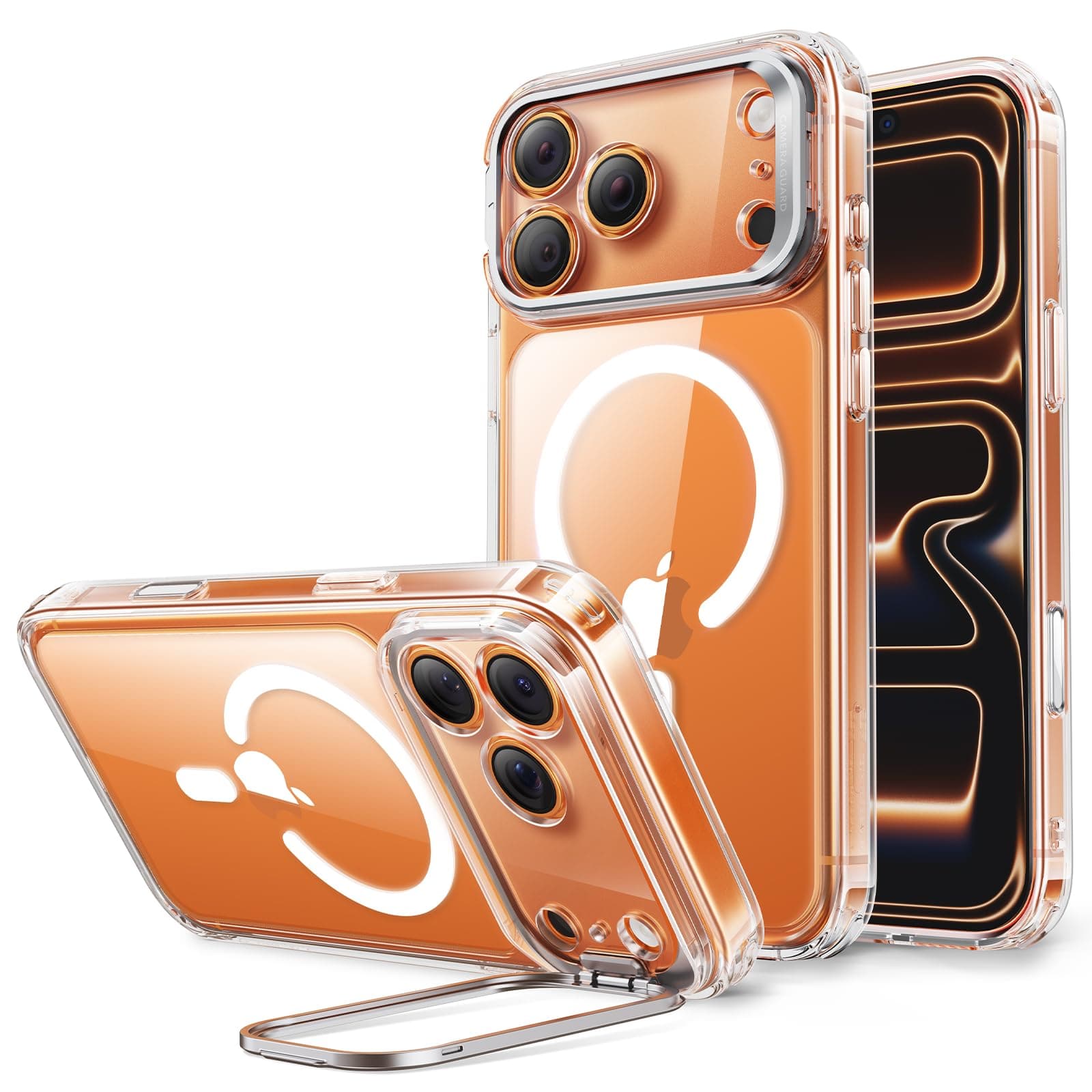 ESR for iPhone 17 Pro Max Case, Camera Control Cover, Stash Stand, Compatible with MagSafe Accessories, TPU, Military-Grade Drop Protection, Hybrid Series, Clear
