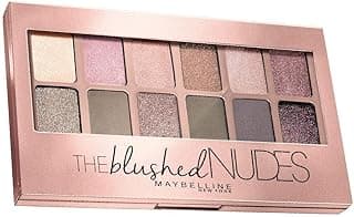 Maybelline New York The Blushed Nudes Eyeshadow Palette - Blush, 12 Highly Blendable Shades, Matte and Sheen Colours. The Blushed Nudes Eyeshadow Palette comes with Highly Pigmented Formula | 9g