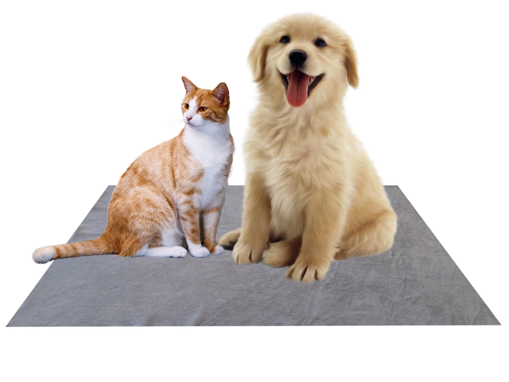 The Pets Company Waterproof Reusable Pee Pads for Puppies & Dogs | Washable, Leakproof, Quick-Dry, Non Slip Toilet Training Dry Sheet for All Pets | Small - 70 cm x 50 cm, Grey