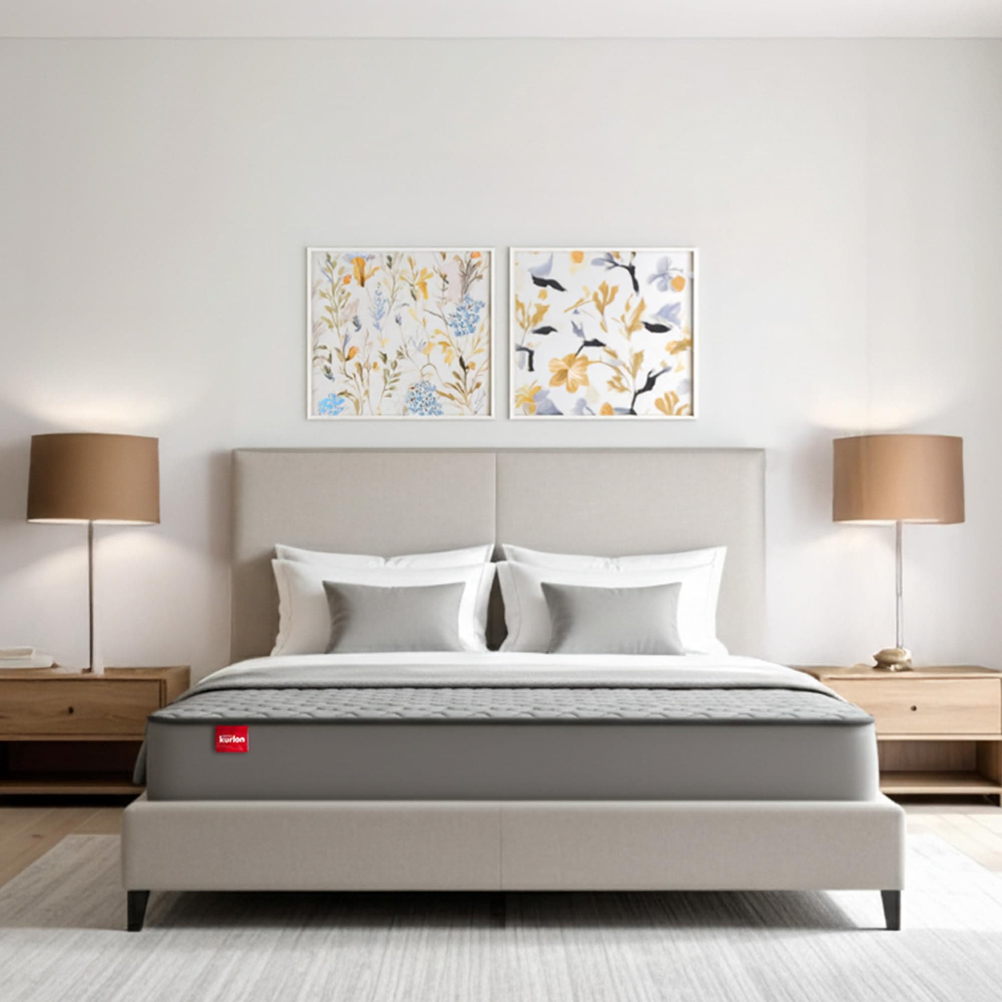 Kurlon Klassic Essential Mattress | ACD Technology | Rubberized Coir | STR8 Coir Pad | HR Foam | Medium Firm Comfort | Polar Fleece Fabric | Double Quilted Layer | Double |75x48x6| 10 Years Warranty