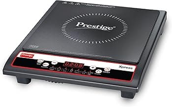 Prestige Xpress 1200W Induction Cooktop with Ceramic Plates, Black