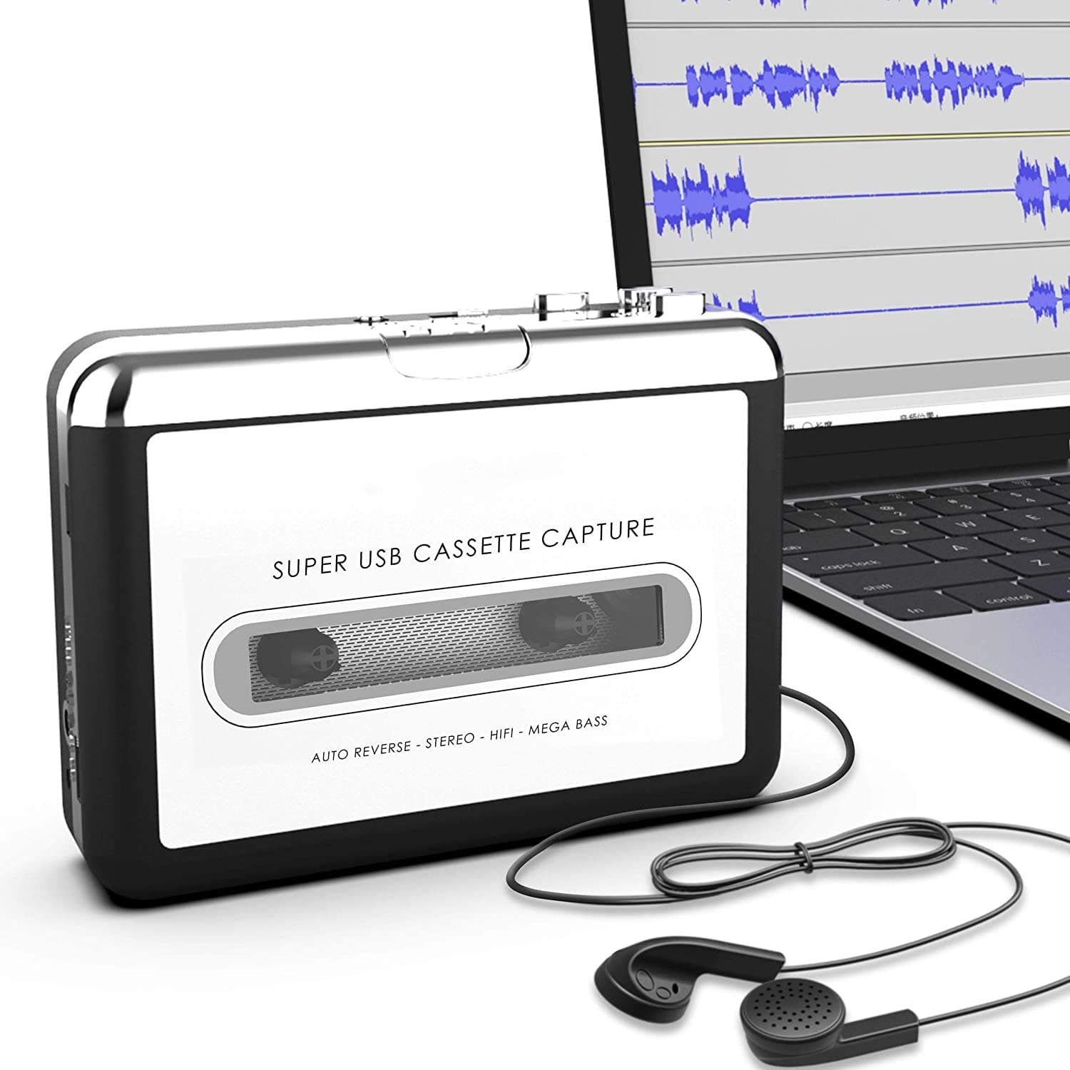 MICROWARE Walkman Digital Tape-to-MP3 Converter USB Cassette Adapter HiFi Music Player