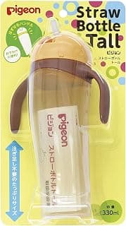 Pigeon Straw Bottle Tall Tall Yellow 330ml