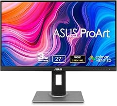 ASUS Proart Display PA278QV WQHD, 27 Inch (68.58 Cm) 2560 X 1440 Pixels Monitor, 100% Srgb/Rec. 709, E < 2, IPS, Displayport Hdmi Dvi-D Mini Dp, Calman Verified, Eye Care, Anti-Glare