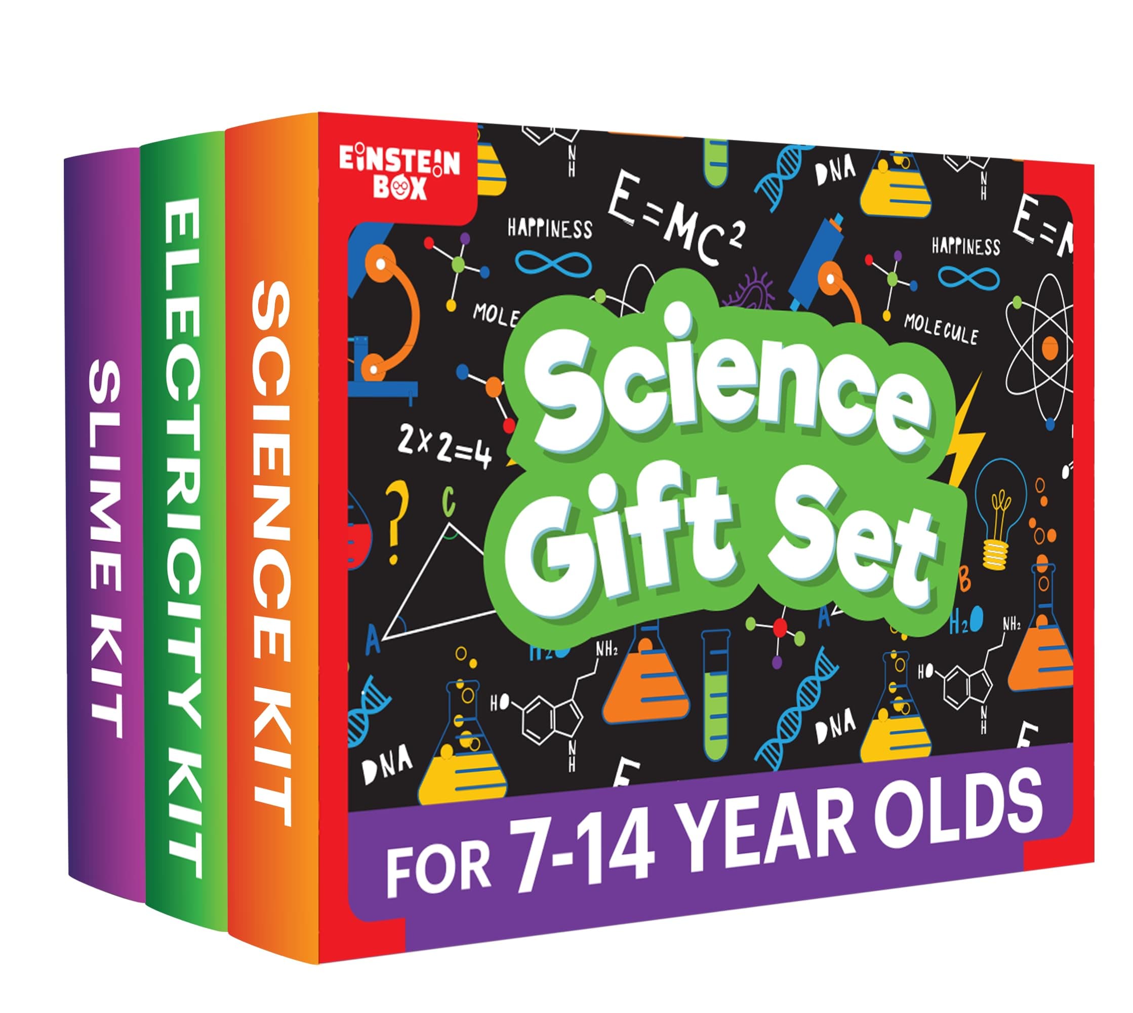 EINSTEIN BOX Science Gift Set 3-in-1 of Slime Kit + Science Kit + Electricity Kit | Gifts for Kids Ages 8,9,10,11,12,13,14 Years | Educational Toys for Boys & Girls| Gift Ideas for Boys & Girls|