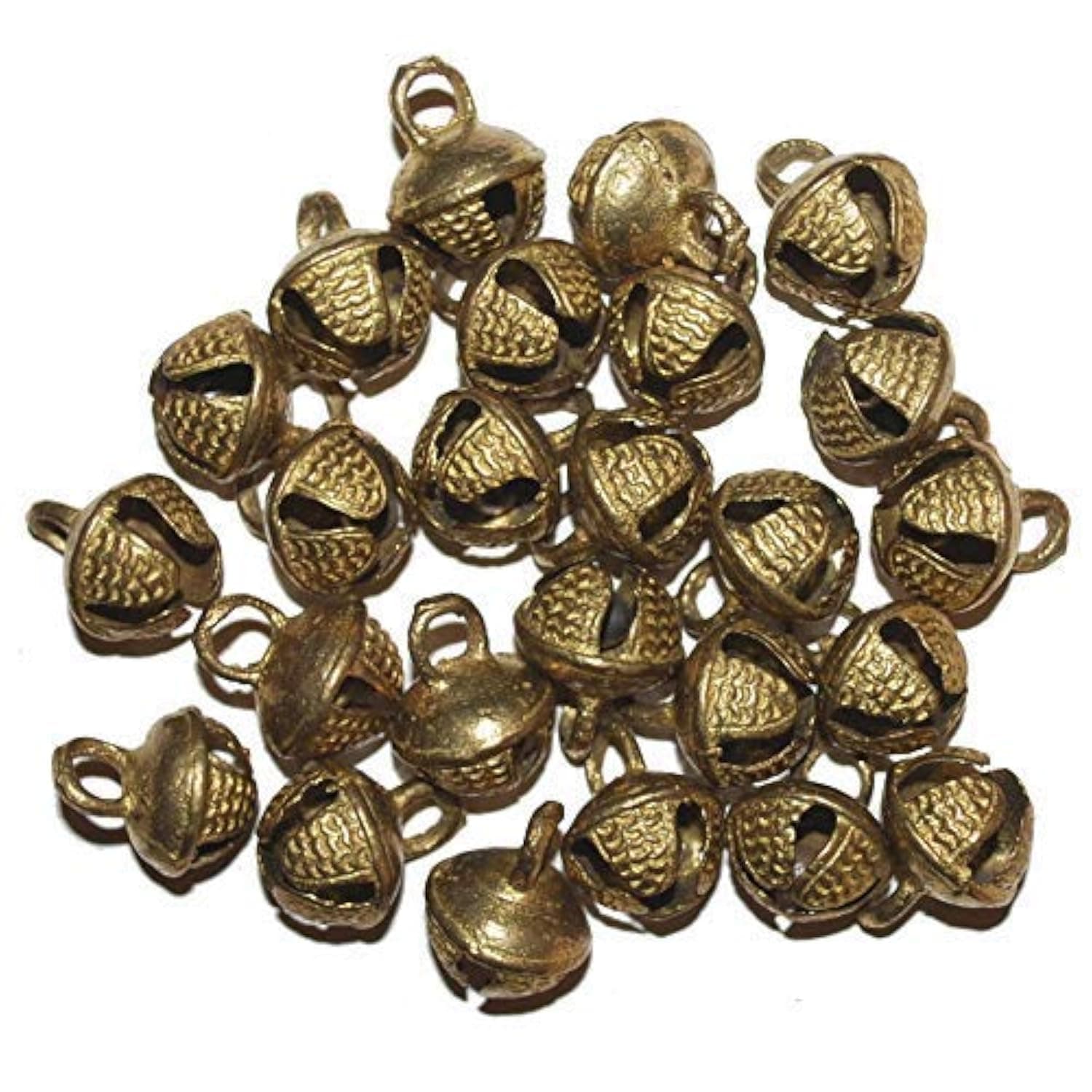 UAPAN Brass Ghungroo Ankle Bells Loose Beads (Small, Big, Pack of 50 and 100)