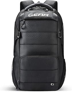 Gear Aspire 19”/30L Large Water Resistant Laptop Backpack | Casual Backpack | Daypack | Travel Backpack | College Bag For Men/Women (Black)