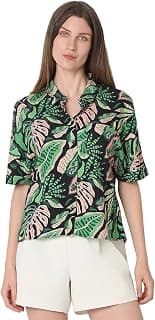 VERO MODA Women's Printed Rayon Regular Fit Shirt