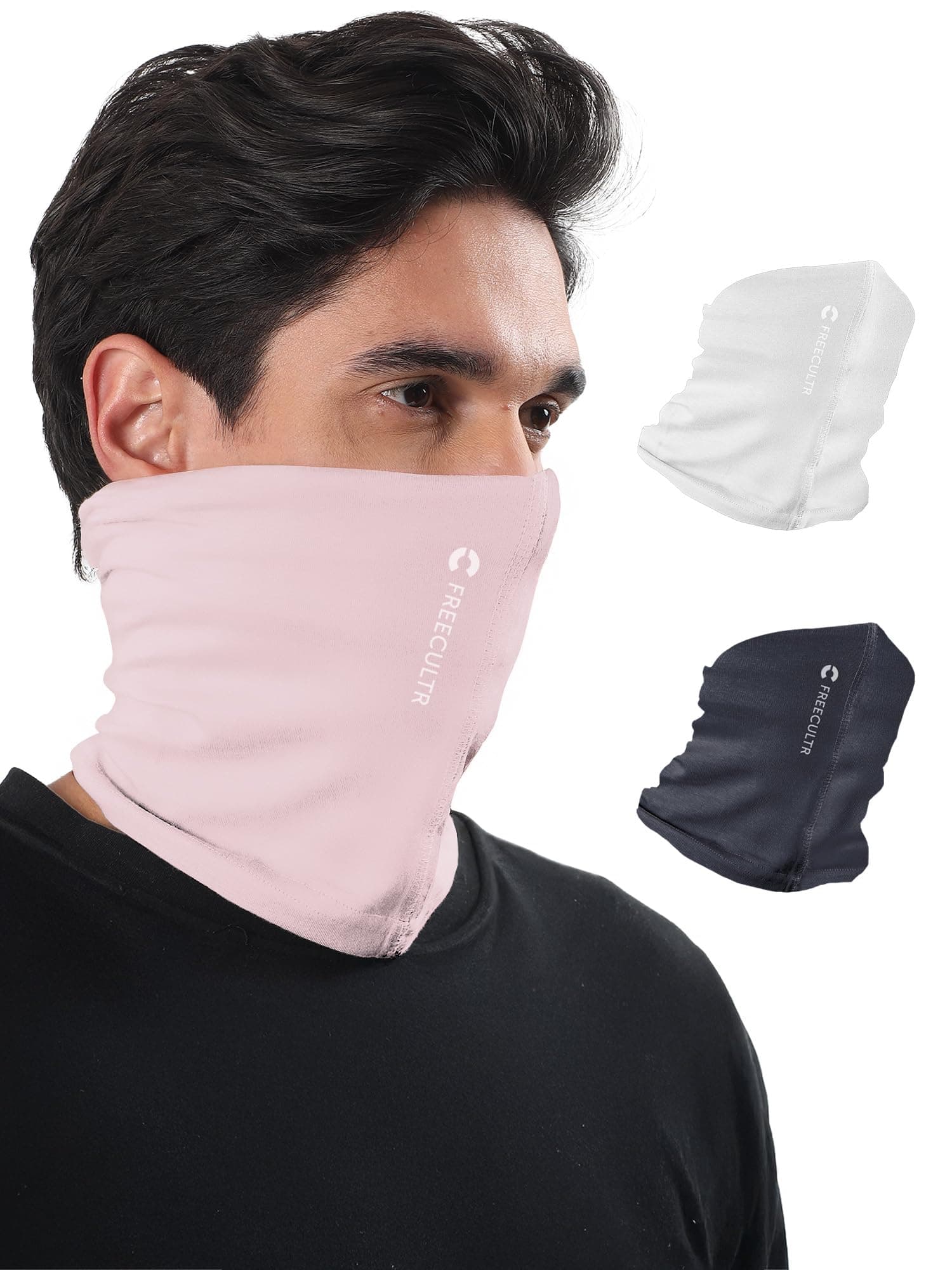 Freecultr Unisex Bamboo Bandana – Antimicrobial, Ultra-Soft, and Comfortable. Breathable Multipurpose Headband and Face Mask for Dust Protection (Solid Color). 100% Try-On Guarantee.
