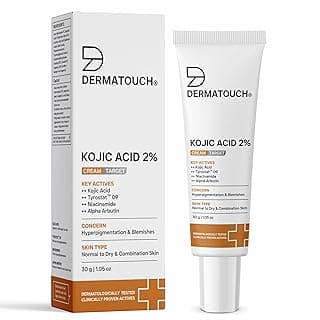 DERMATOUCH Kojic Acid 2% Brightening Cream with Niacinamide & Tyrostat | For Pigmentation, Blemishes, Dark Spots & Hyperpigmentation | Non-Greasy | Dermatologist Tested | 30g