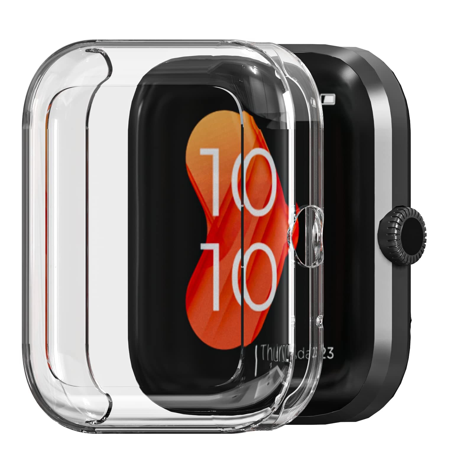 Lapster Case Cover Compatible for Boat xtend Watch Screen Guard and Noise ColorFit Pulse Grand (1.69") TPU case Cover Ultra Clear & Unbreakable