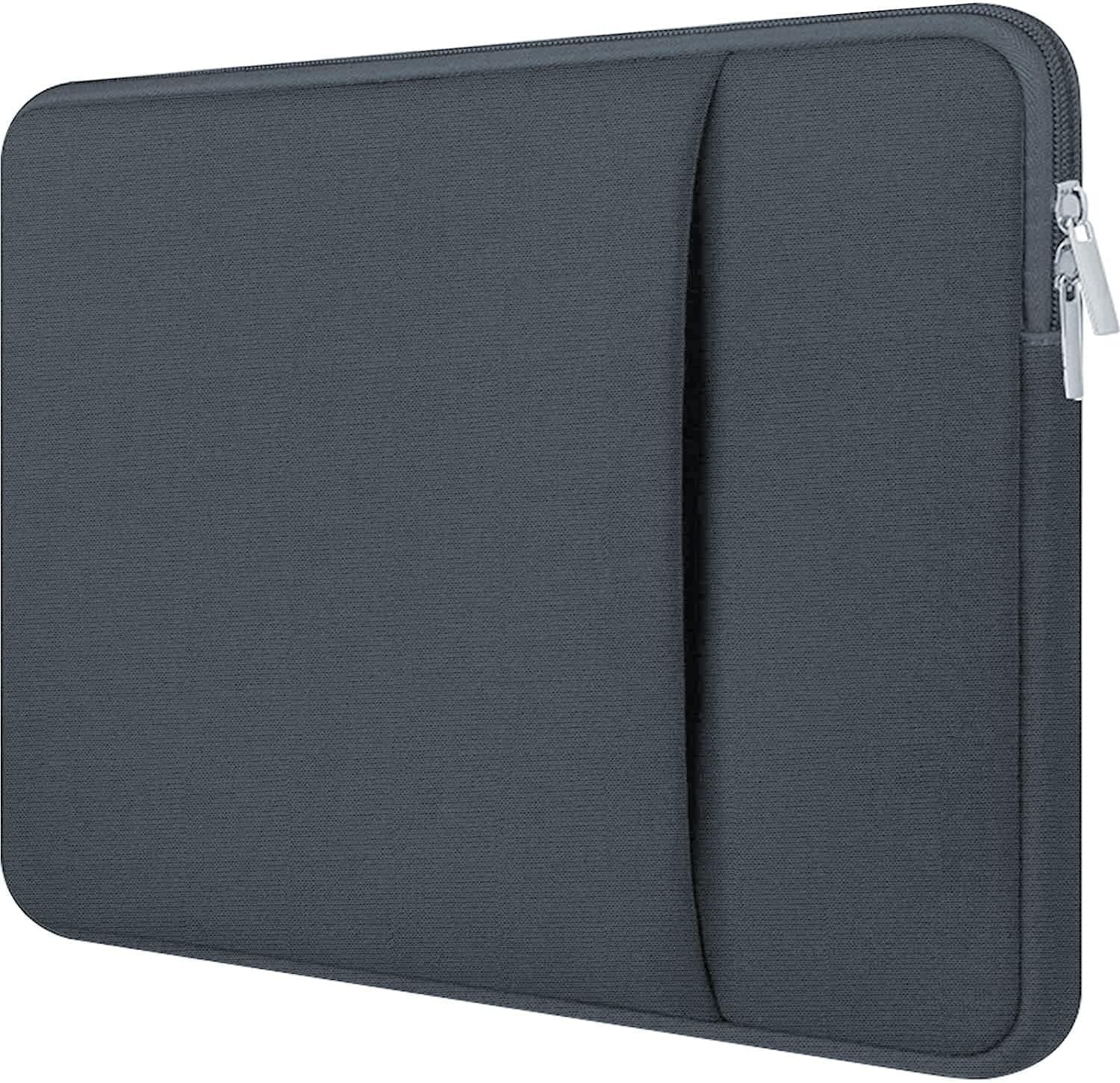 Dyazo 14-14.1 Inch Laptop Sleeve Case Cover with Front Accessories Pocket | Water Resistant Notebook Laptop Cover | Compatible for MacBook, Lenovo, Dell, HP, Acer and Asus (Grey)