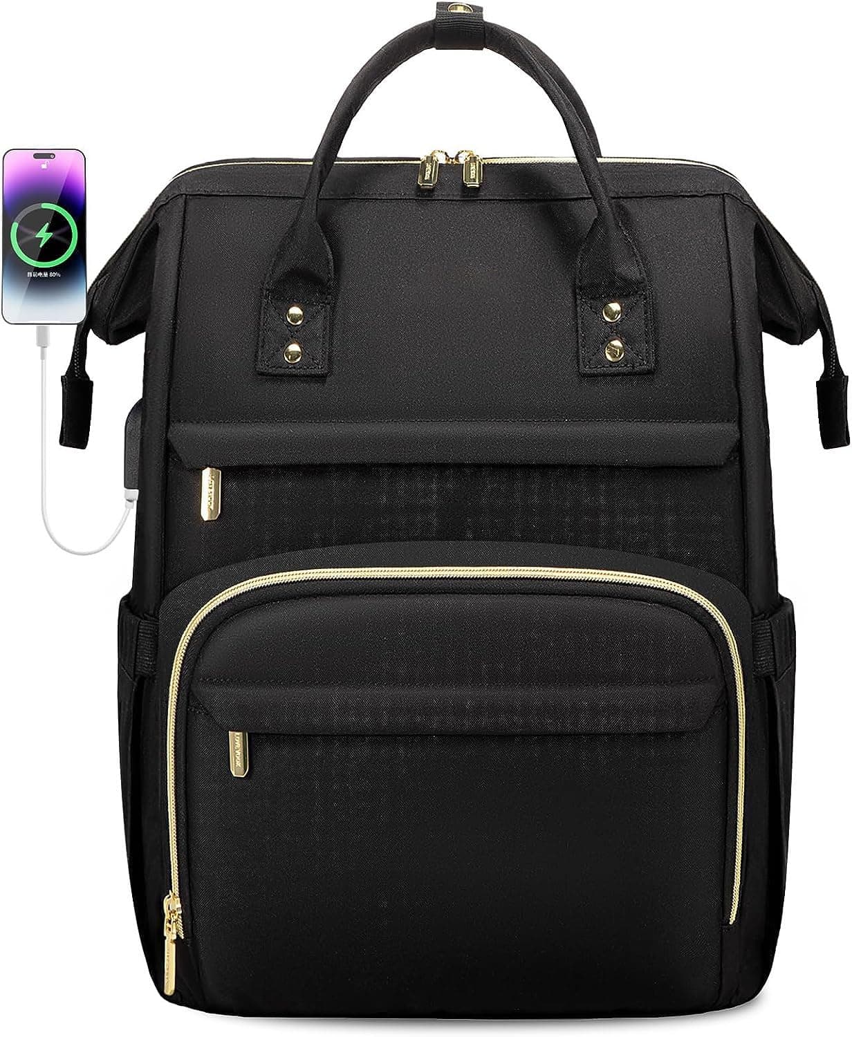 Contacts Unisex Laptop Backpack, 15.6 Inch Work Backpack Purse Waterproof Anti-theft Travel Back Pack with USB Charging Port……