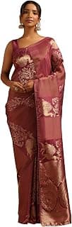 Soch Womens Dola Silk Botanical Zari Woven Saree