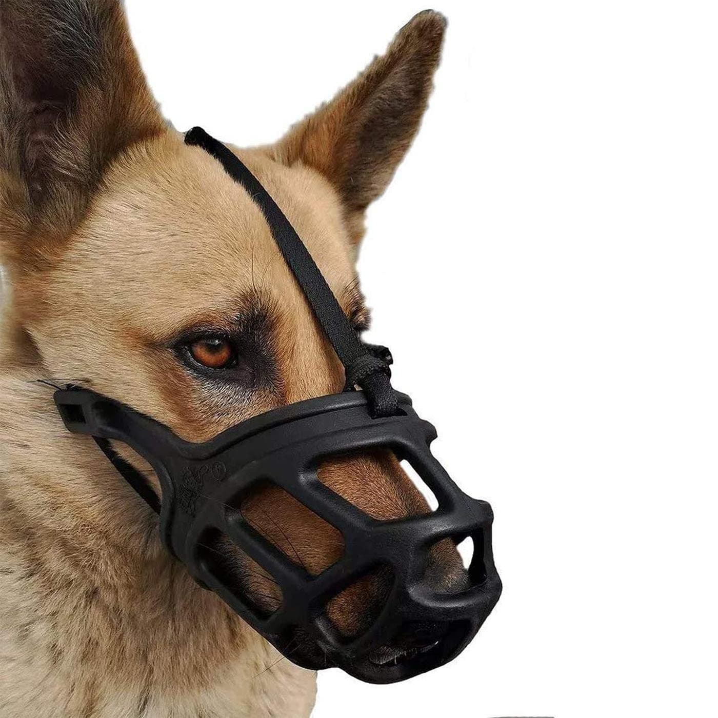 Woofy Dogs Muzzle/Mouth Cover for Anti Biting Dog - Adjustable Pet Safety Strap Plastic Muzzle Cum Mouth Cover/Basket Cage (X-Small)