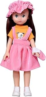BKDT Marketing Cute Gorgeous Girl Doll Toy with Moveable Arms and Legs with Beautiful Dress, Hairs, Cap, Shoes (Alice Doll with Pink Frock)-Festival Gifts,Diwali Gift