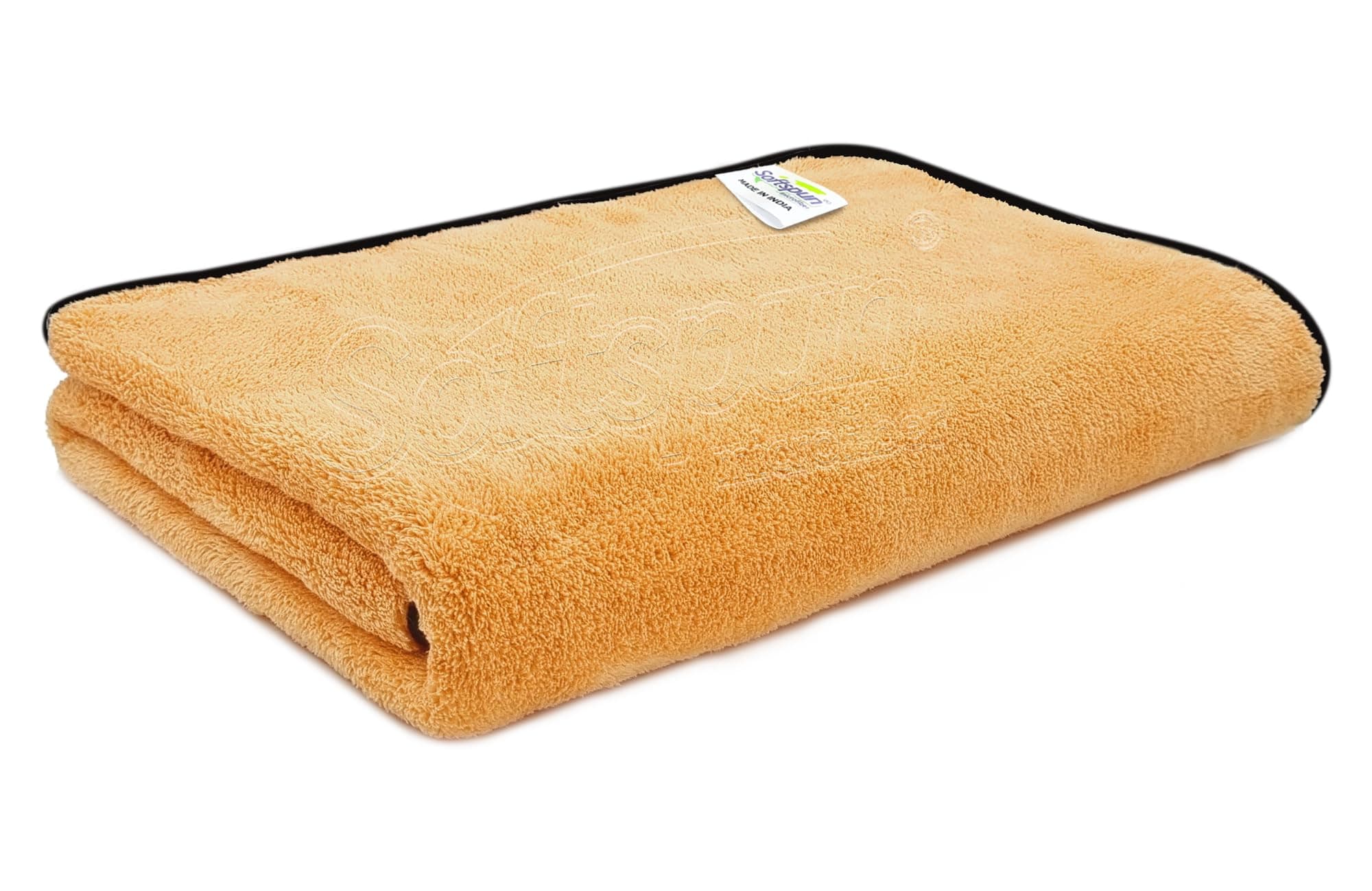 SOFTSPUN Microfiber Coral Bath Towel 1Pc Beige! Ultra Absorbent Super Soft & Lightweight Quick Drying for Men & Women Daily Use for Unisex.