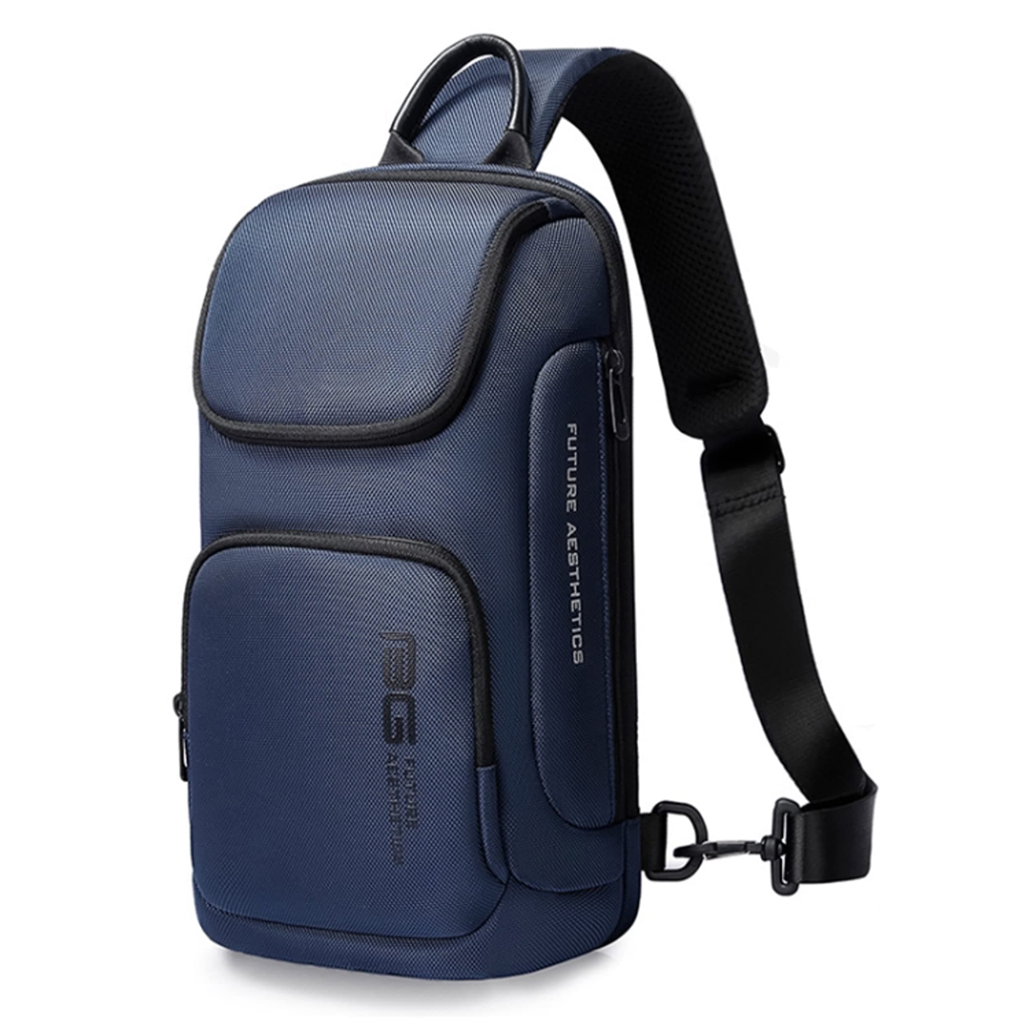 Red Lemon BANGE Anti-Theft Sling Bag – Large Capacity, Water-Resistant Crossbody for Men & Women; Fits 7inch iPad; Ideal for Travel, College, Office, Power Bank, Camera Travel & Daily Use (Blue)