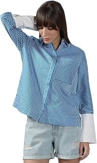 VERO MODA Women's Striped Regular Fit Shirt