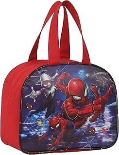STRONG LIFE Polyester Tiffin Picnic Work School Office Lunch Bag for Kids with Bottle Holder (Red)