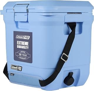 Coleman PRO Heavy-Duty Insulated Hard Cooler with shoulder strap | 24 L capacity | Keeps Ice for 3 Days | Full foam insulation | Large Durable Portable Cool Ice Box for Rugged Outdoor Use & Jobsites
