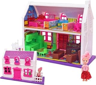 Toyshine Naira's Home Sweet Dream DIY Dollhouse Set with 1 Doll and Furniture, Accessory
