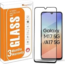 OpenTech® Military-Grade Tempered Glass Screen Protector Compatible for Samsung Galaxy M17 5G / Samsung Galaxy F17 5G / Samsung Galaxy A17 5G with Edge to Edge Coverage and Easy Installation kit